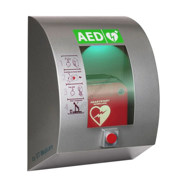 Szafka zewnętrzna na AED SixCase SC 1330 z alarmem (aluminiowa)