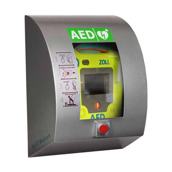 Szafka zewnętrzna na AED SixCase SC 1330 z alarmem (aluminiowa)